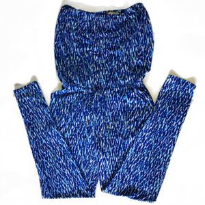 MICHAEL KORS Strapless Patterned Jumpsuit